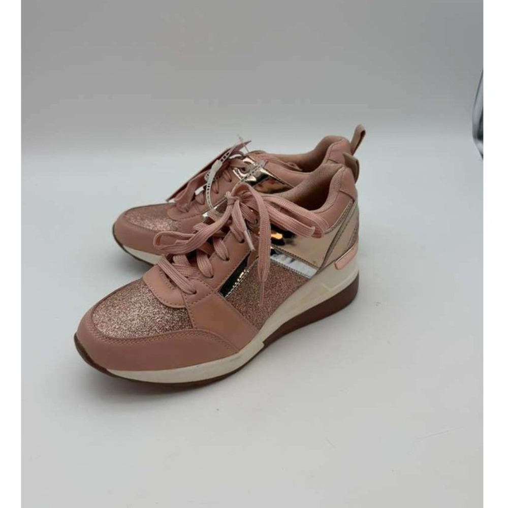 Rampage Glitched Sneakers – Rose Gold Glitter – Size 8